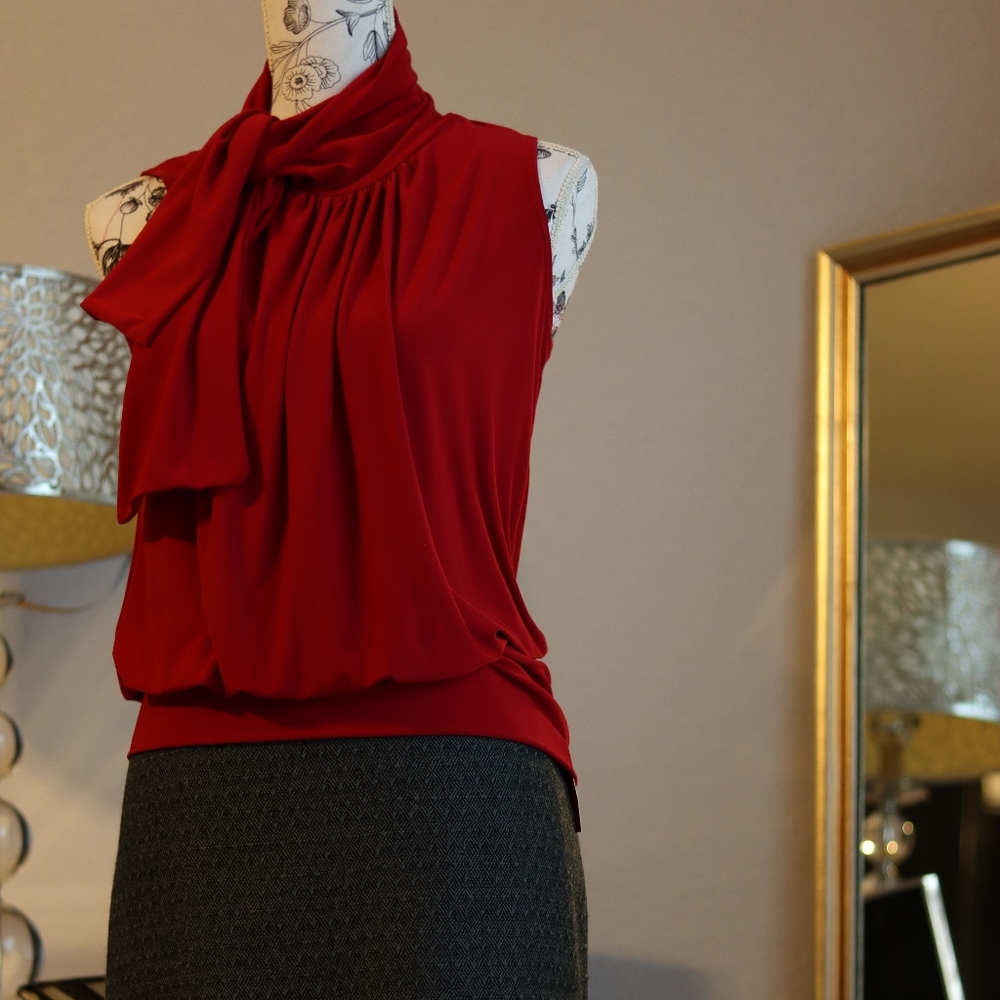 Red woman's sleeveless top
